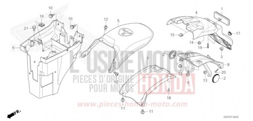 GARDE-BOUE ARRIERE Z125MAS de 2025